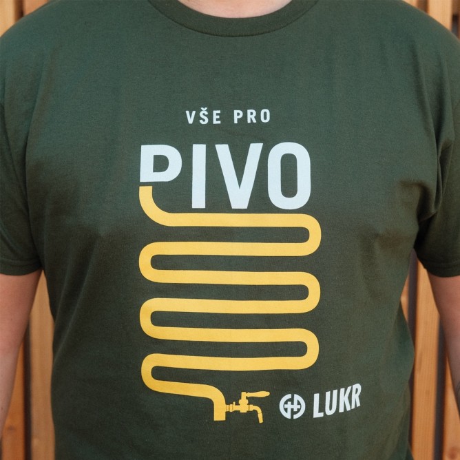 Triko LUKR - Vše pro pivo, zelené