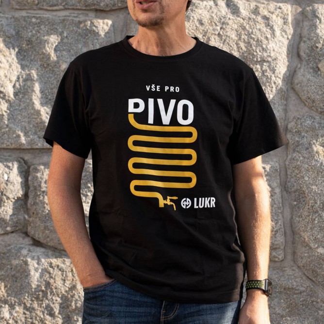 Triko LUKR - Vše pro pivo, černé